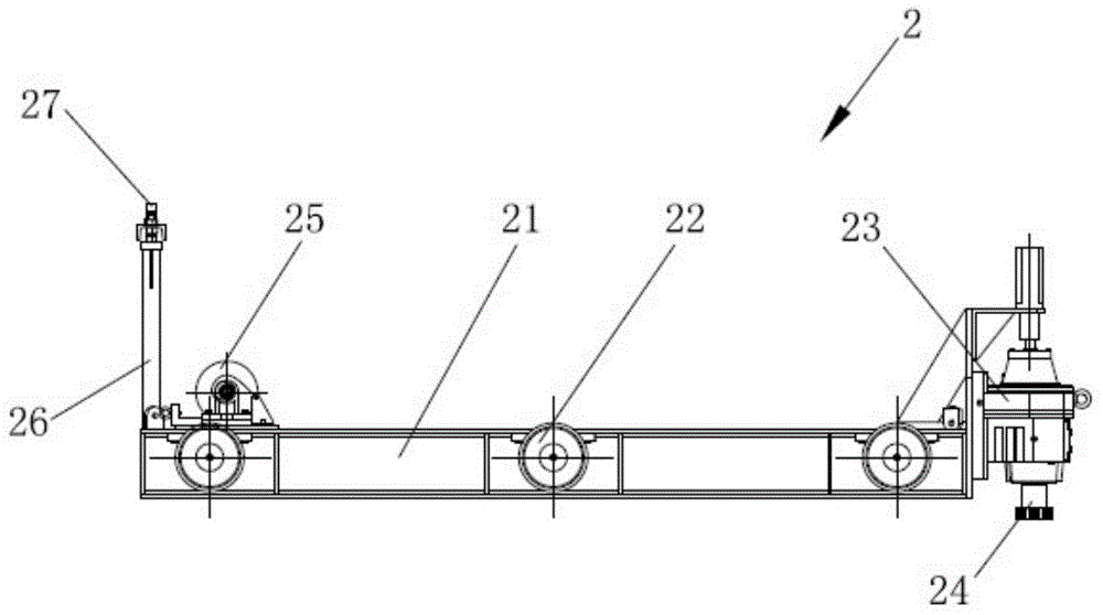 Sand blasting device for processing inner wall surface of pipeline