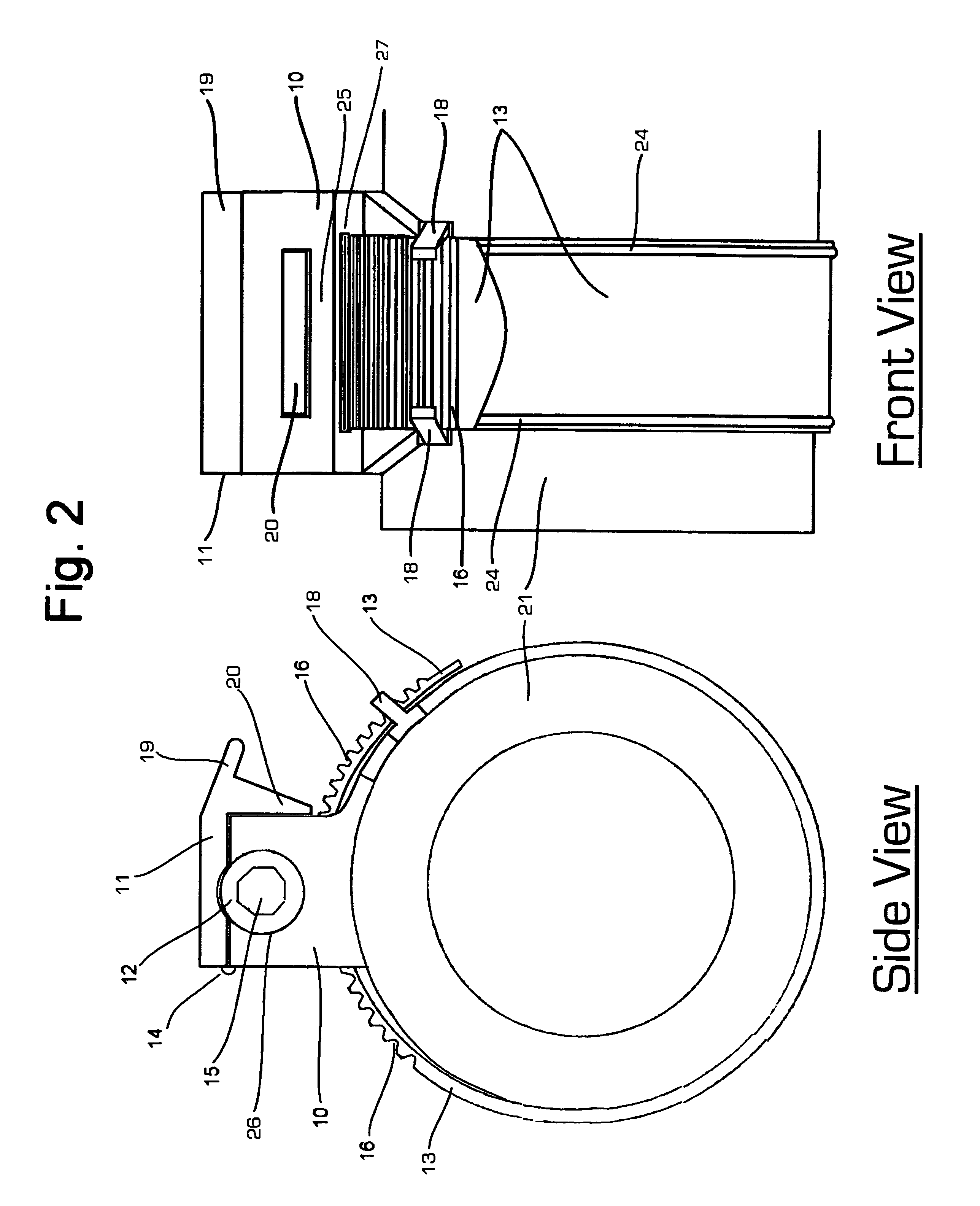 Hose clamp with parallel tightening and rapid release