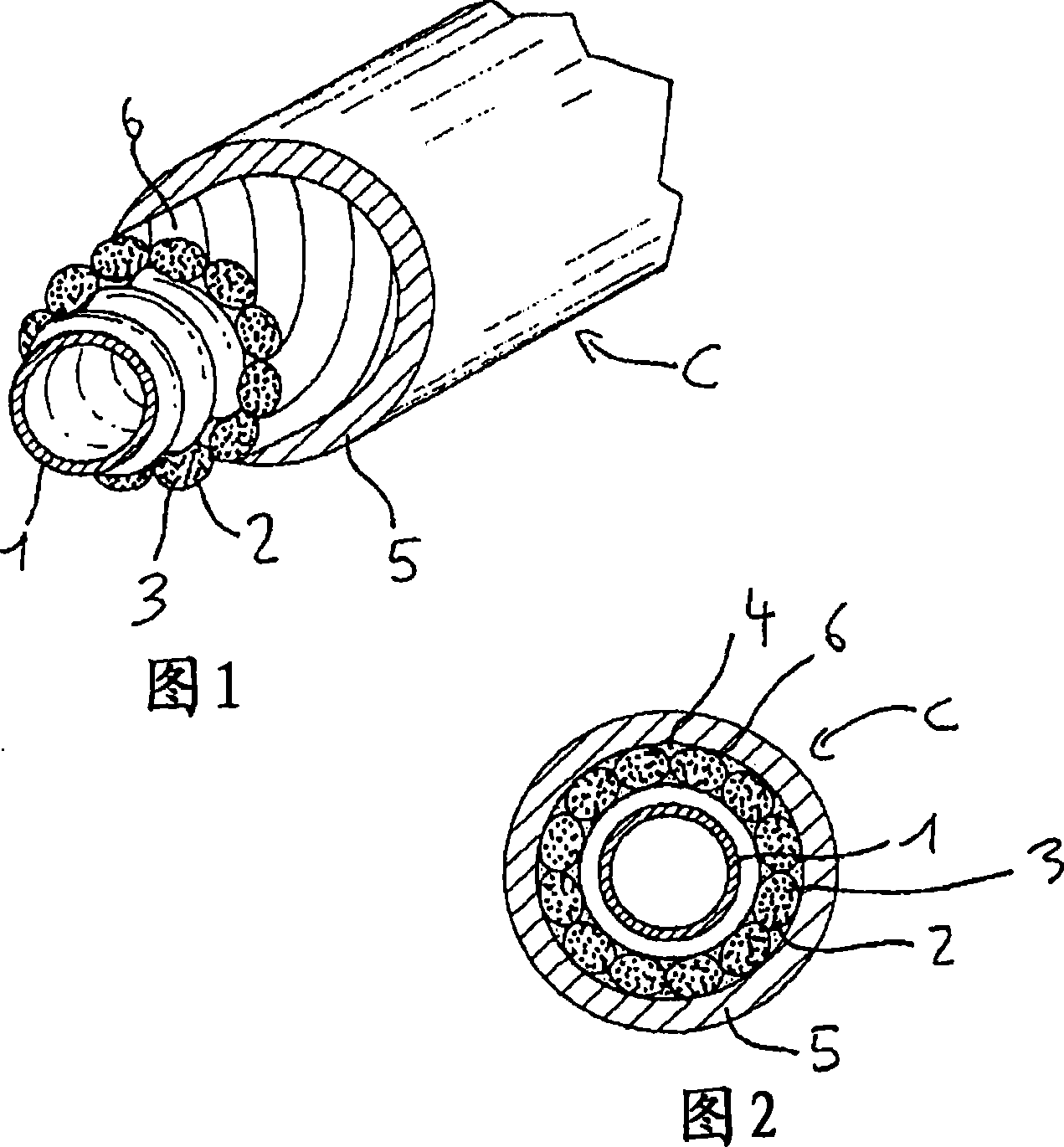 Cable made of litz wires