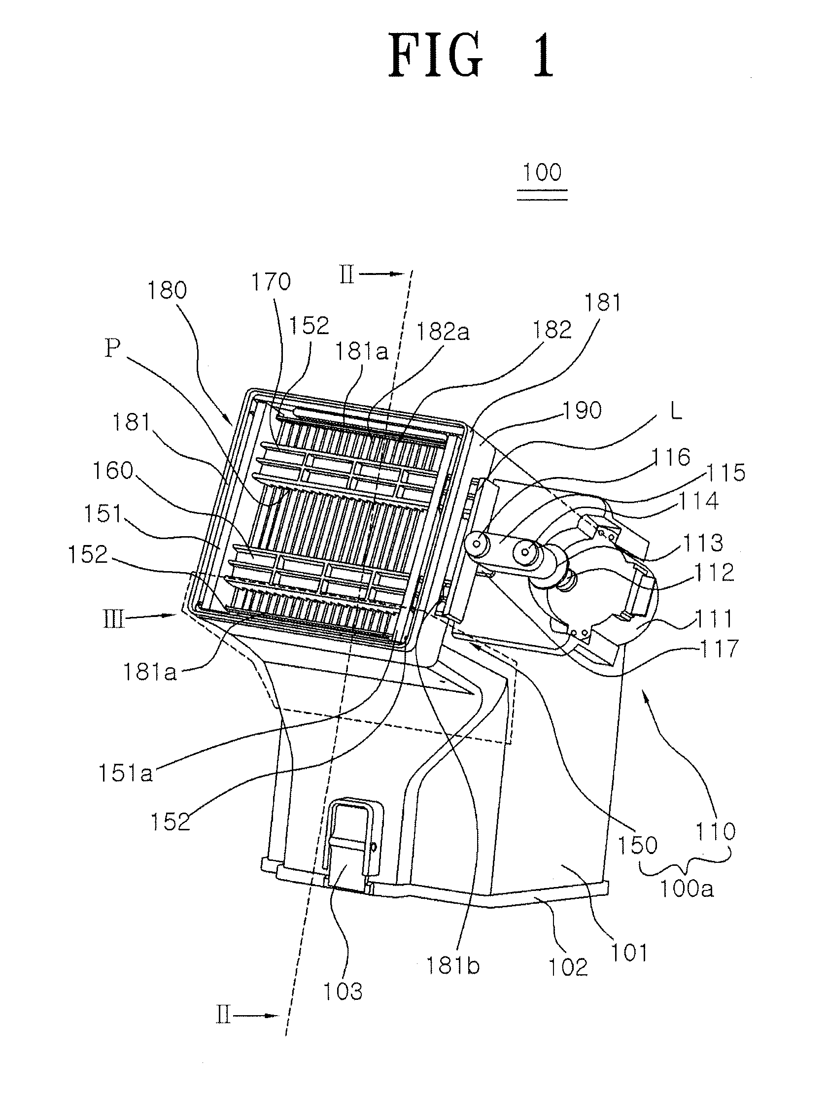 Dust collector for a vacuum cleaner having a dust removal function