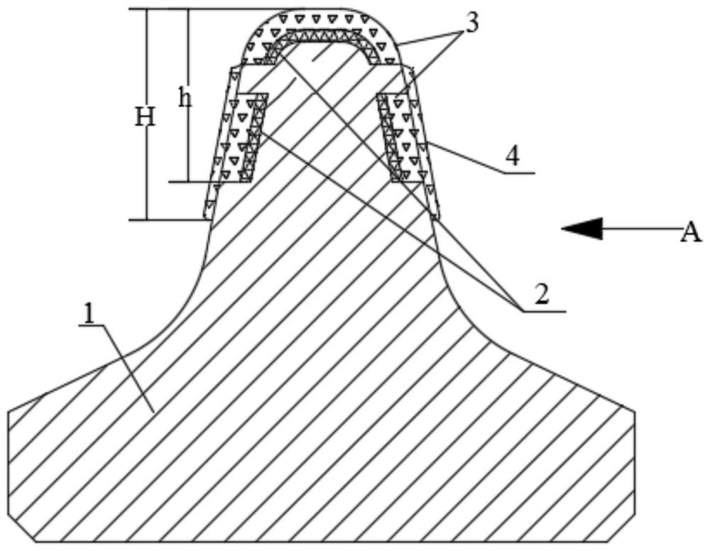 Hobbing cutter ring with transition wear-resistant layer and production process of hobbing cutter ring