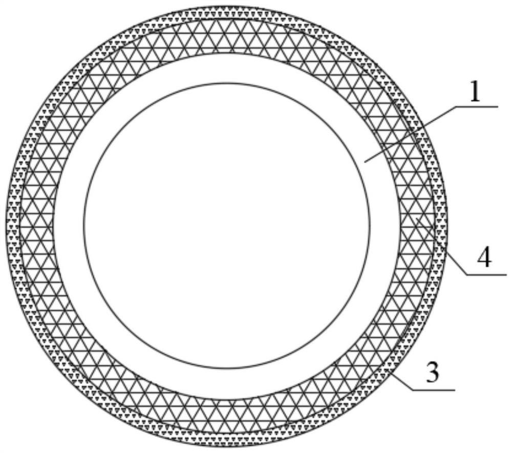 Hobbing cutter ring with transition wear-resistant layer and production process of hobbing cutter ring