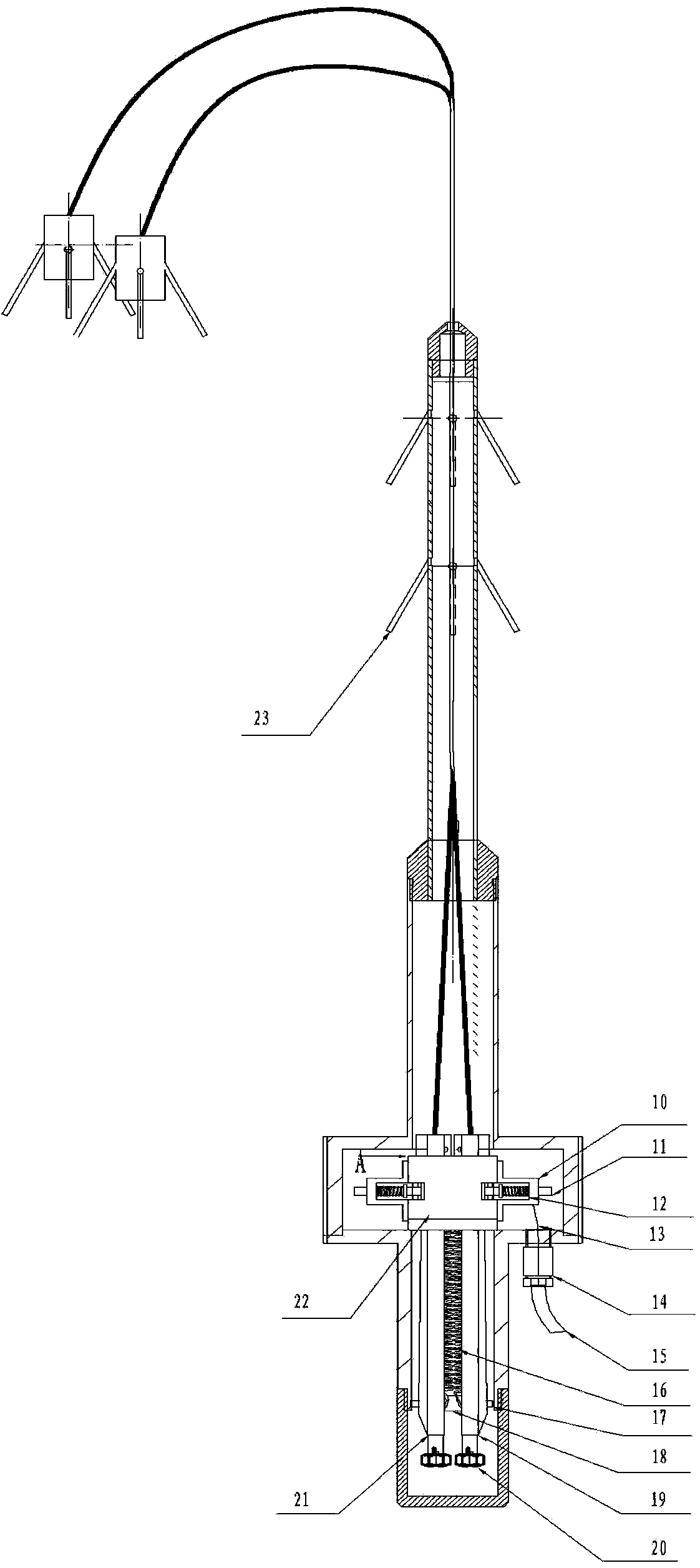 Fiber bragg grating displacement sensor capable of conducting multi-point measurement