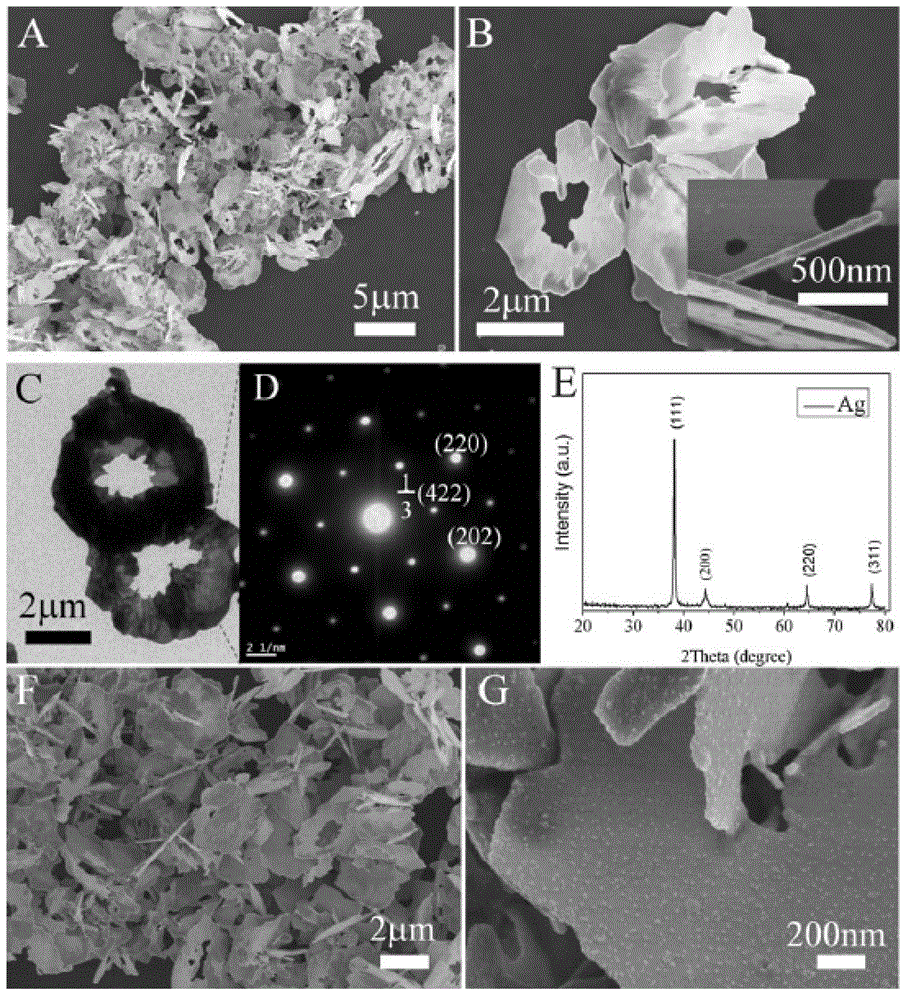 Method for preparing zinc oxide nanorod-silver microdisk composite heterostructure
