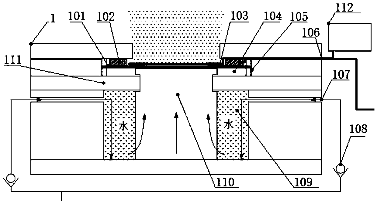 Ultrasonic humidification and heating device for proton exchange membrane fuel cell