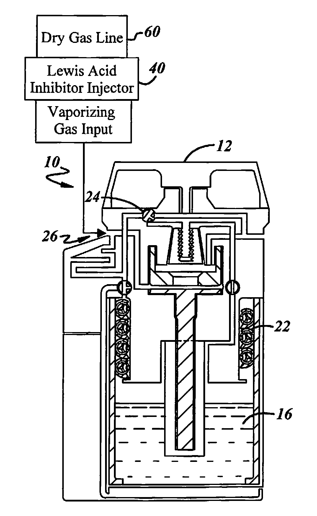 Apparatus for and related method of inhibiting lewis acid degradation in a vaporizer