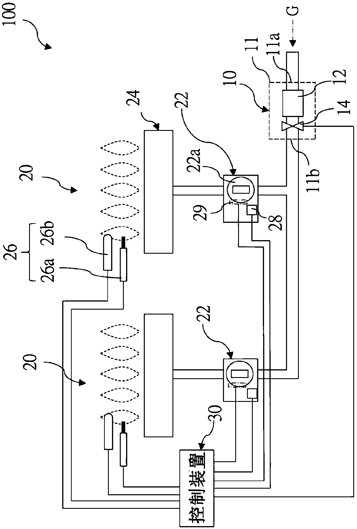 Gas stove system and control method thereof