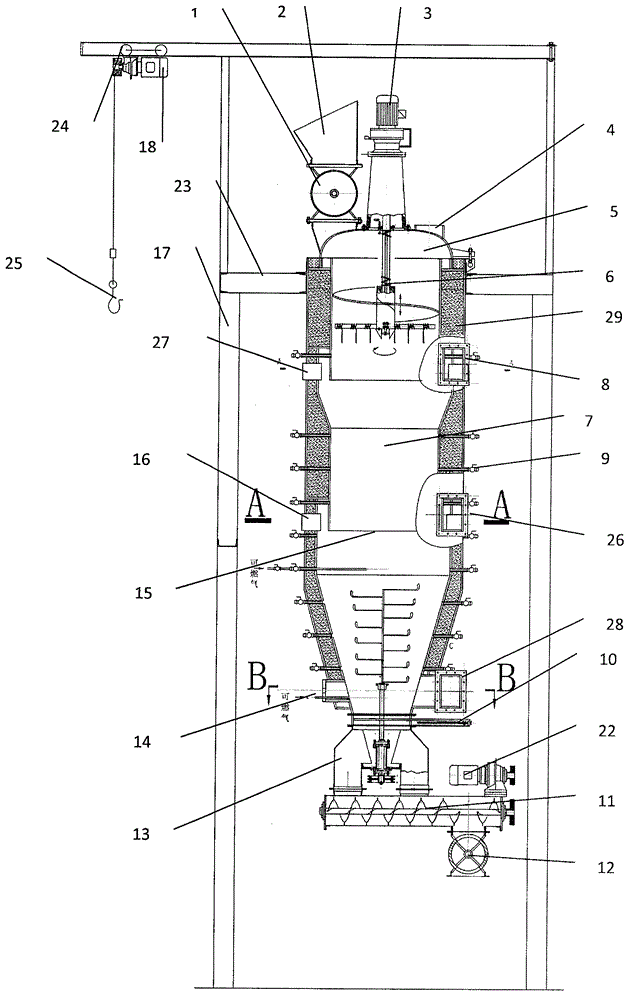 Internal-heating continuous type biochar equipment