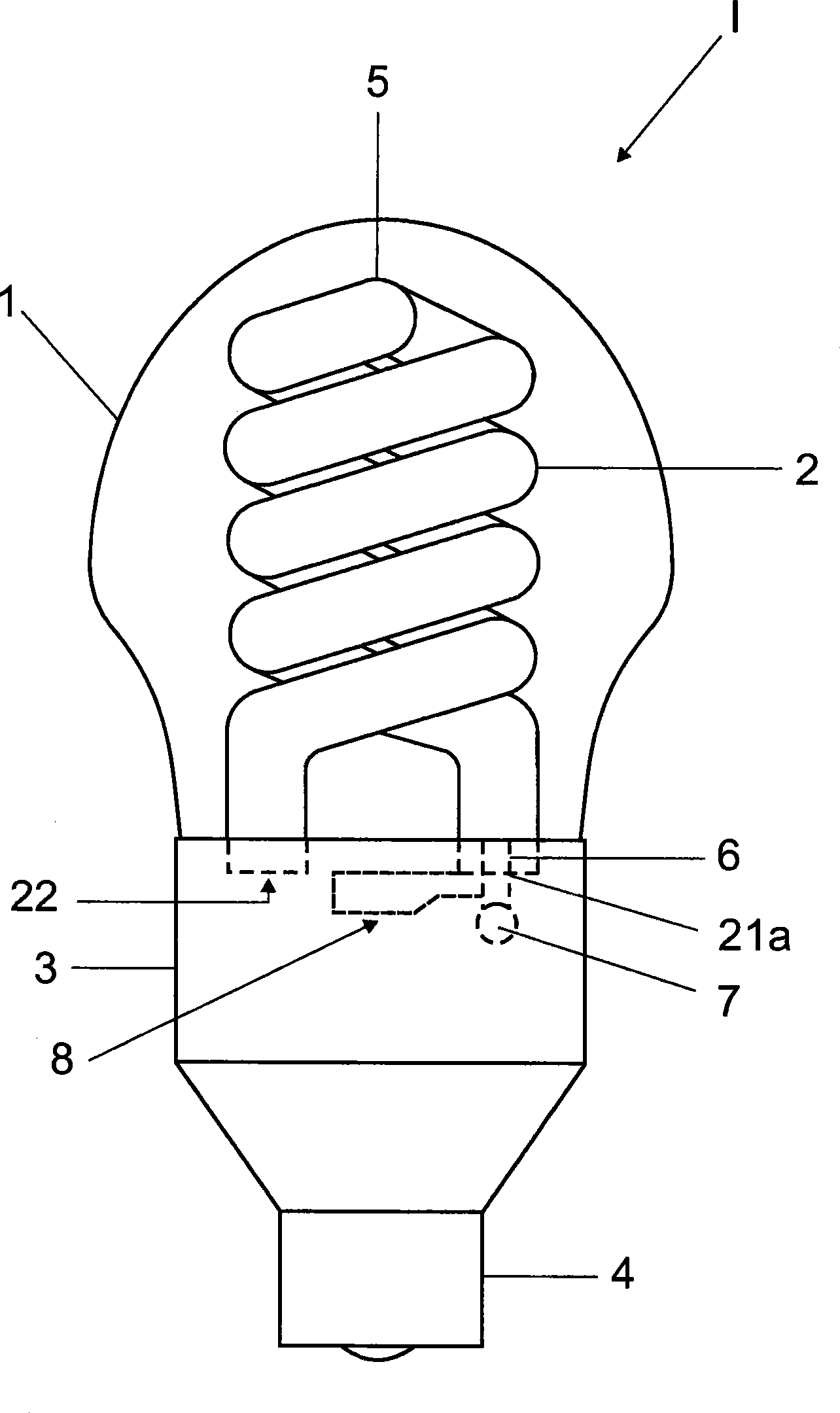 Discharge lamp, in particular low pressure discharge lamp