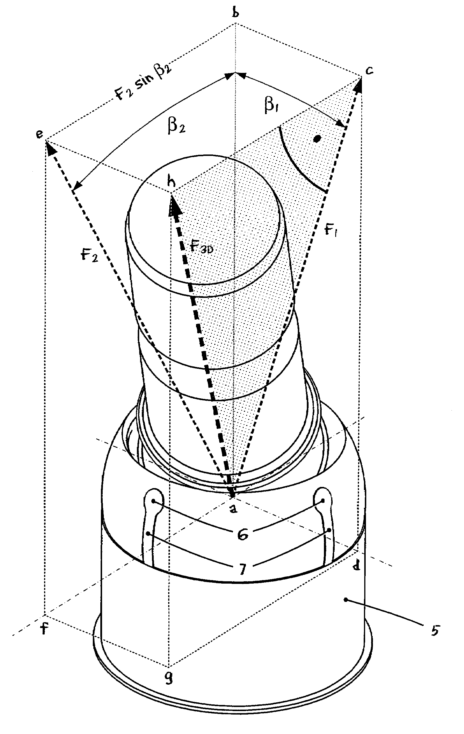 Ball and socket joint with sensor device, process for load measurement and process for wear measurement