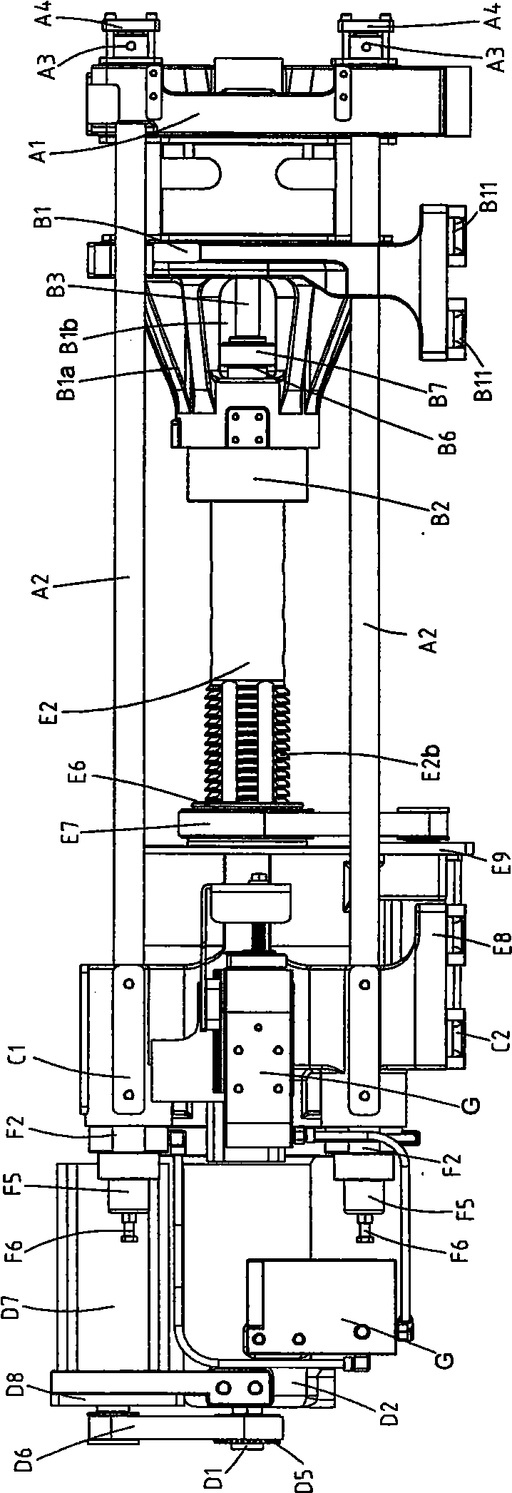 Mode locking mechanism of electric plastic injection machine