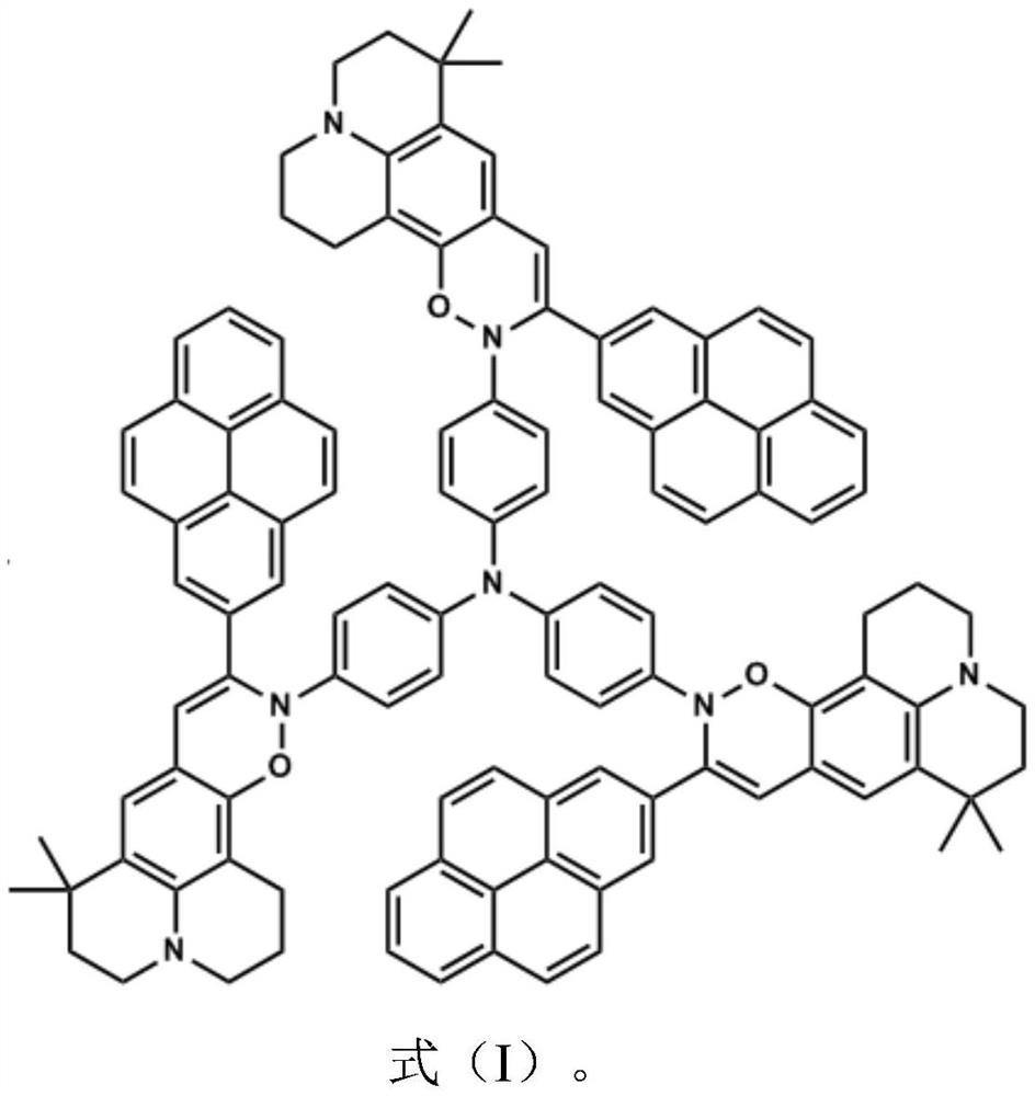 Efficient red delayed fluorescent material and preparation method thereof