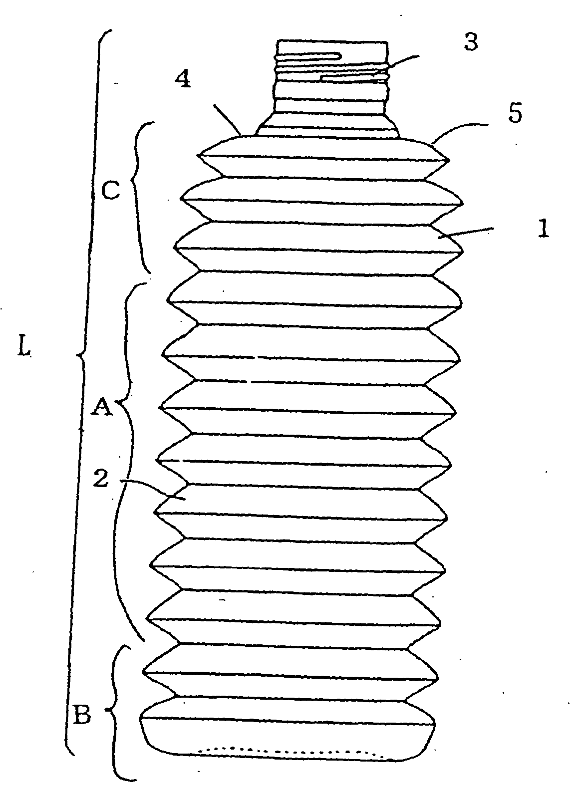 Longitudinally expandable plastic bottle, and method and apparatus for manufacturing the same