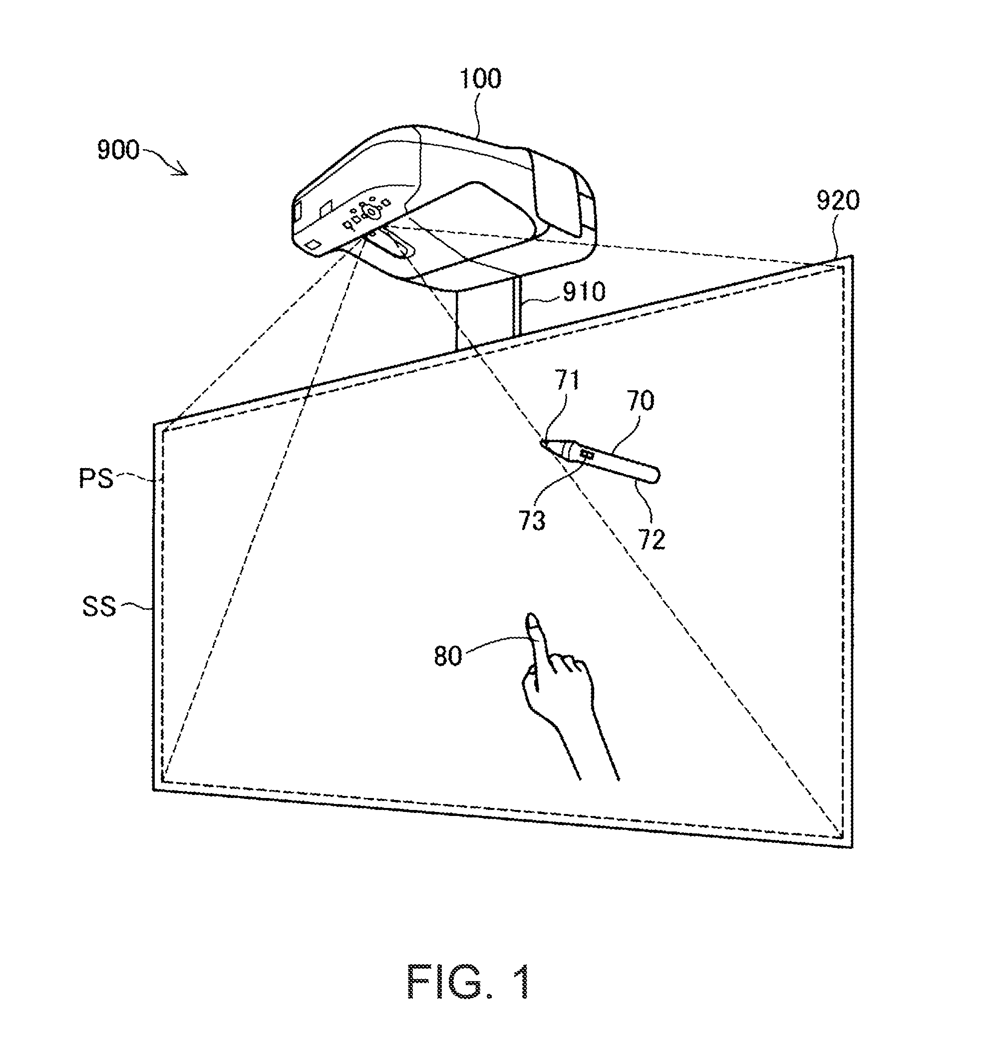 Interactive projector and method of controlling interactive projector