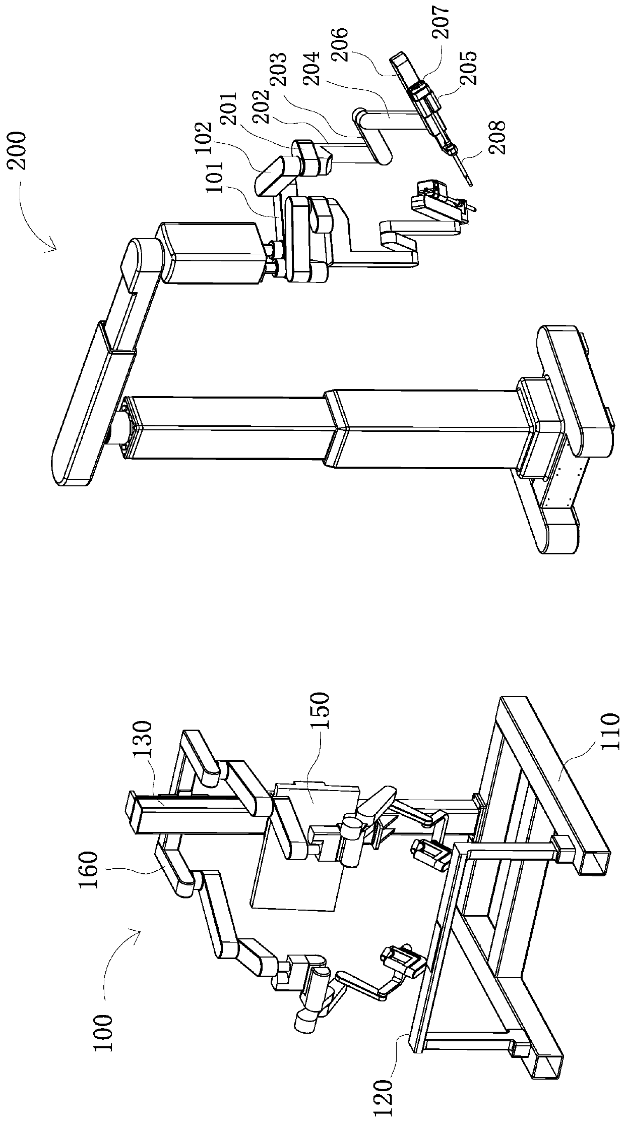 Split minimally invasive surgical instrument auxiliary system