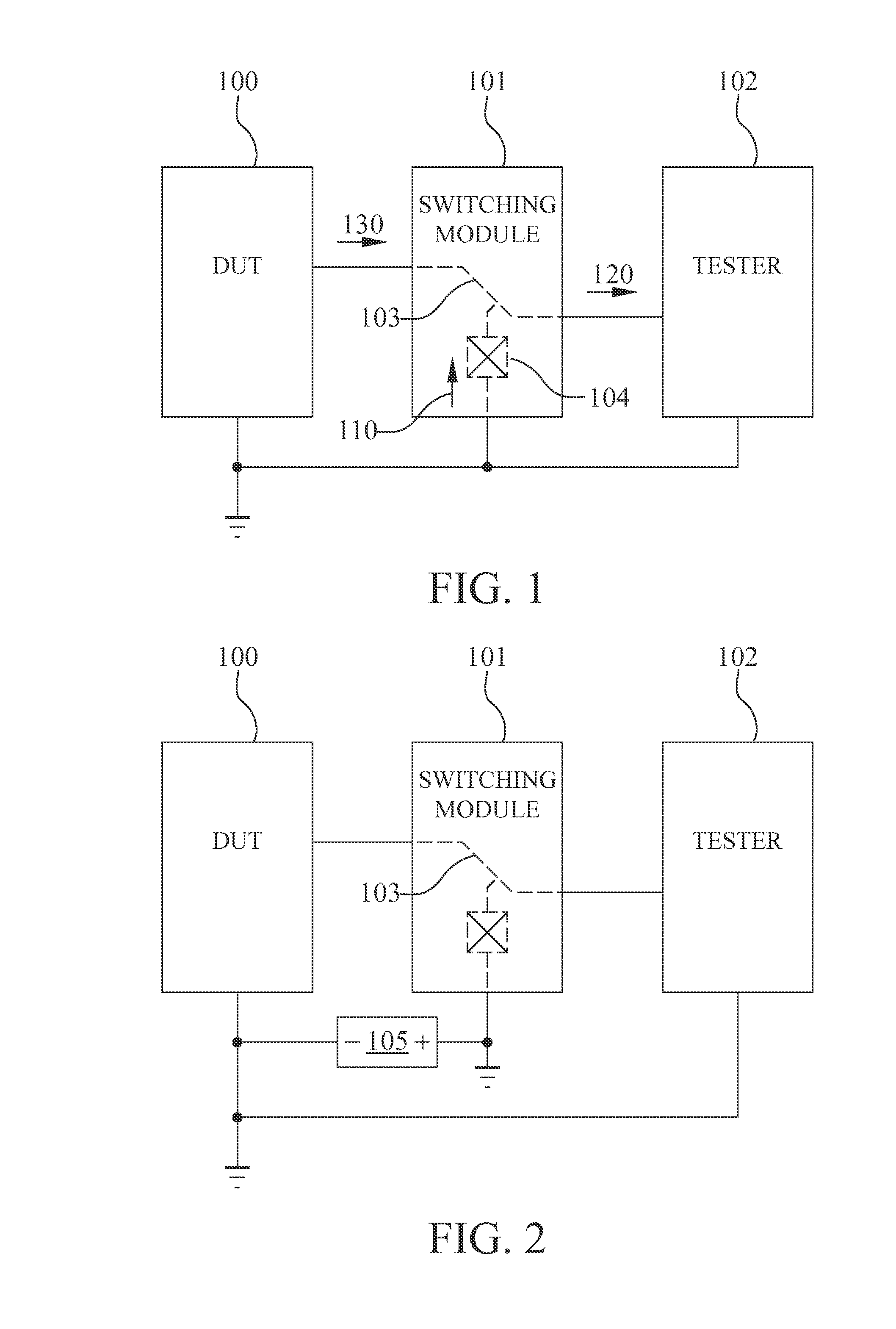 Testing system with an isolated switching module