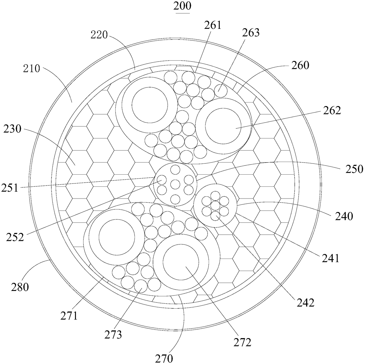 High-flame-retardant data cable