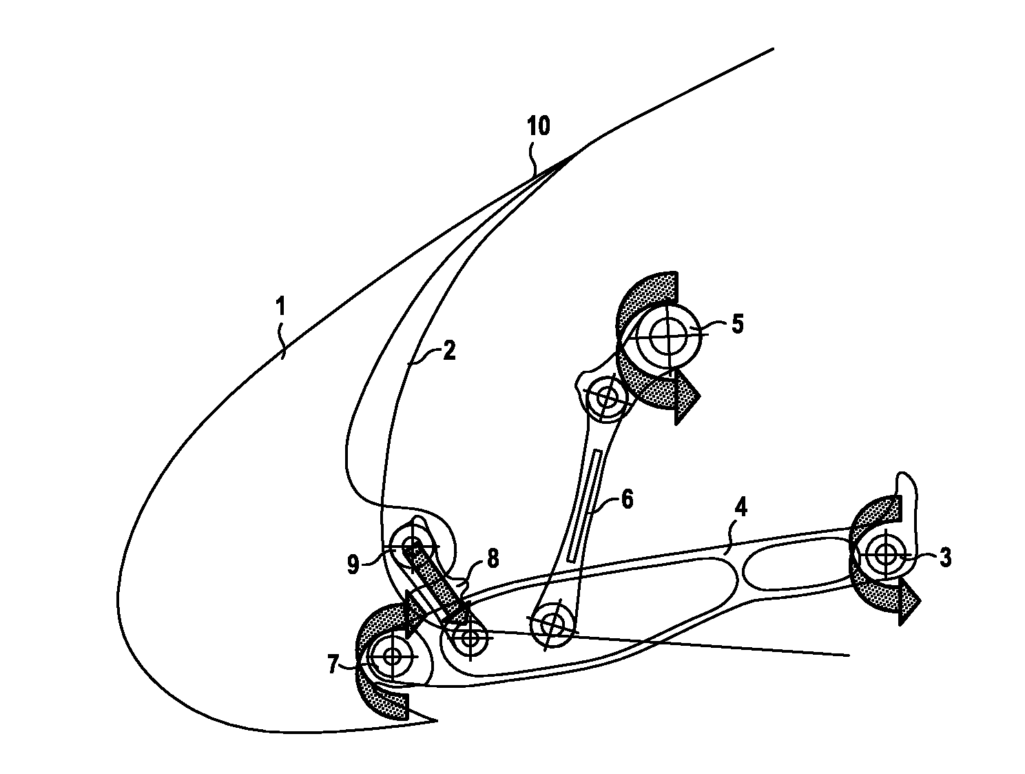 Actuation system for leading edge high-lift device