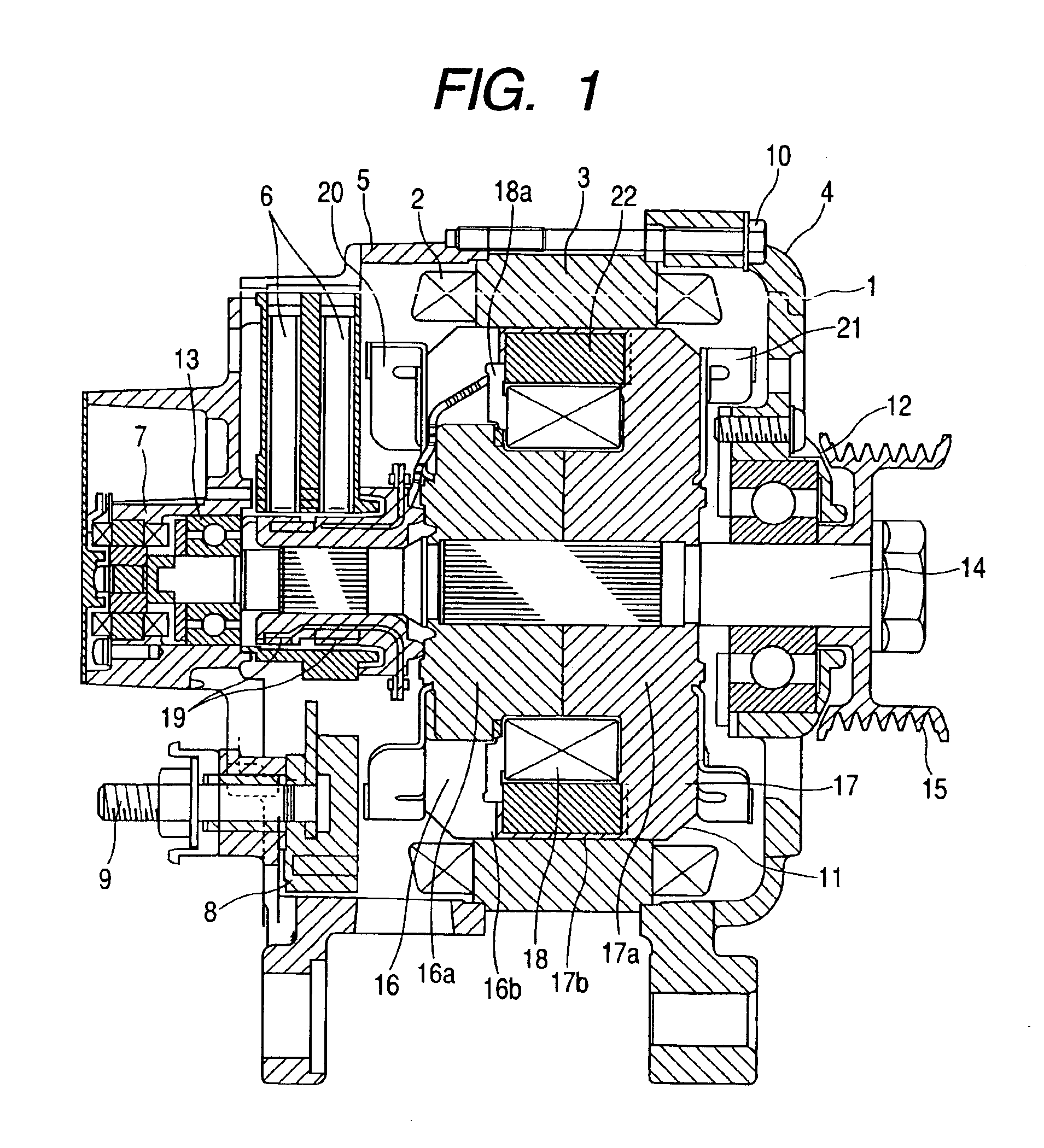 Rotary electric machine for vehicle and control device thereof