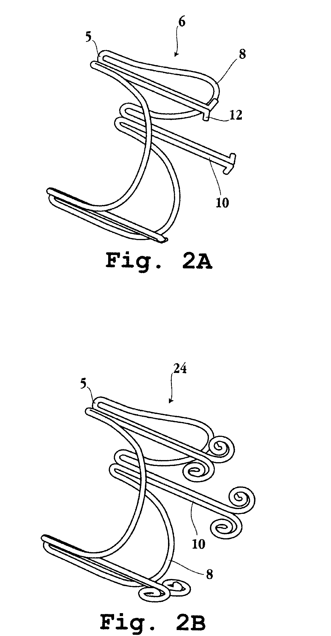 Valve prosthesis with movably attached claspers with apex