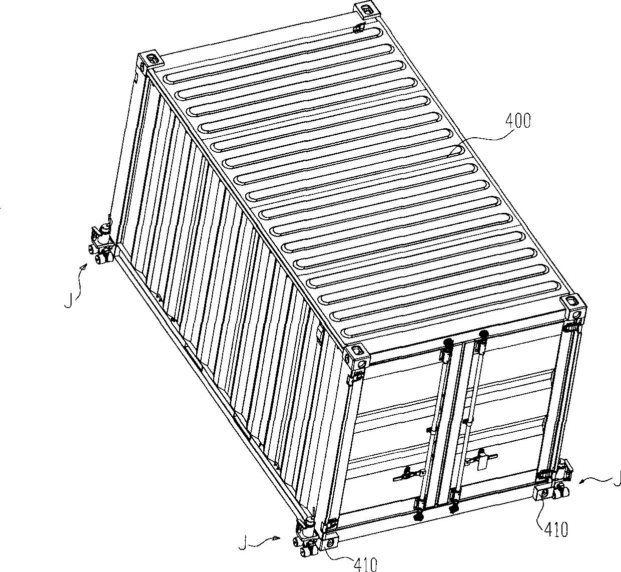 Hydraulic unit, castor assembly and container moving device and method