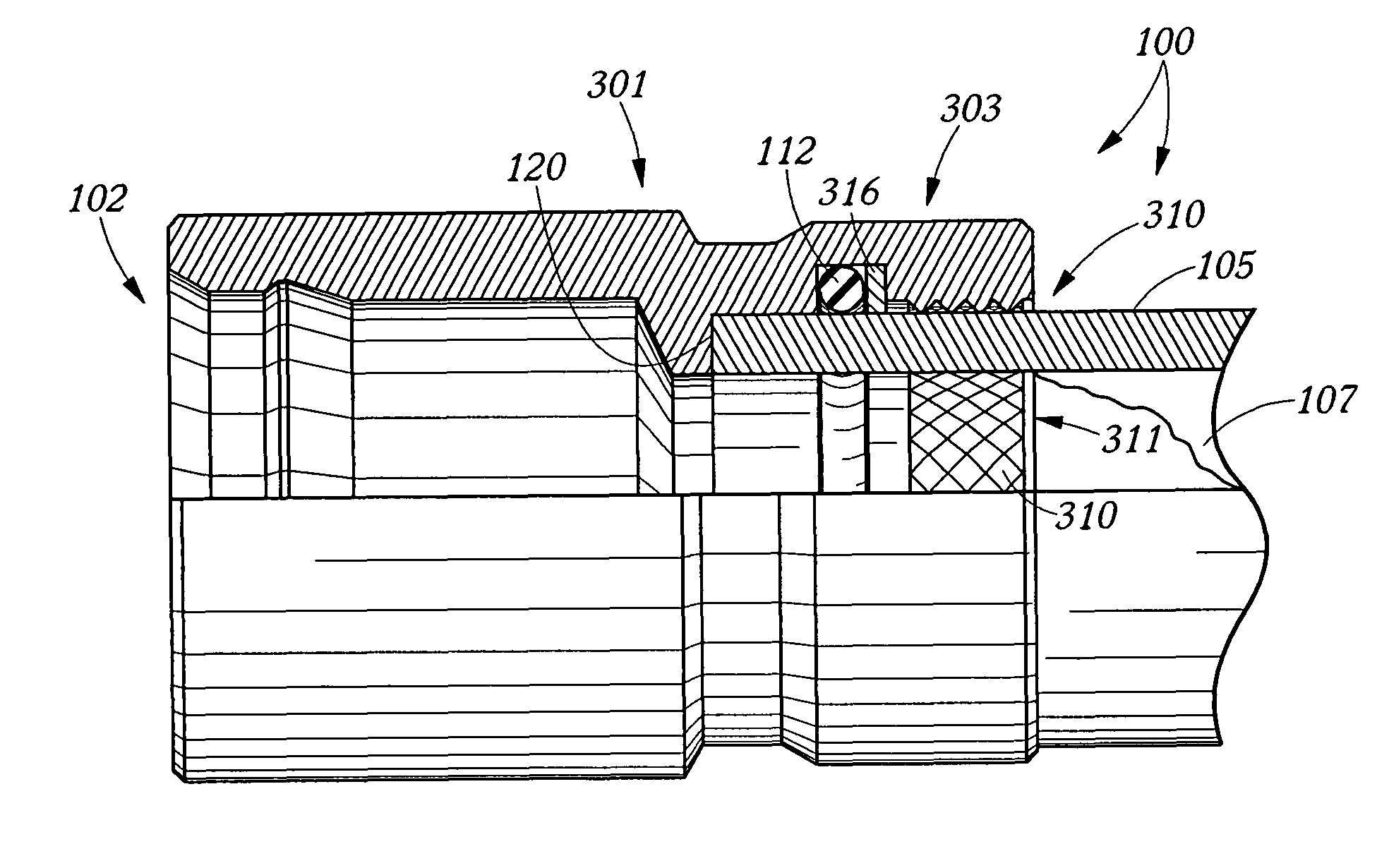 Crimped/swaged-on tubing terminations and methods