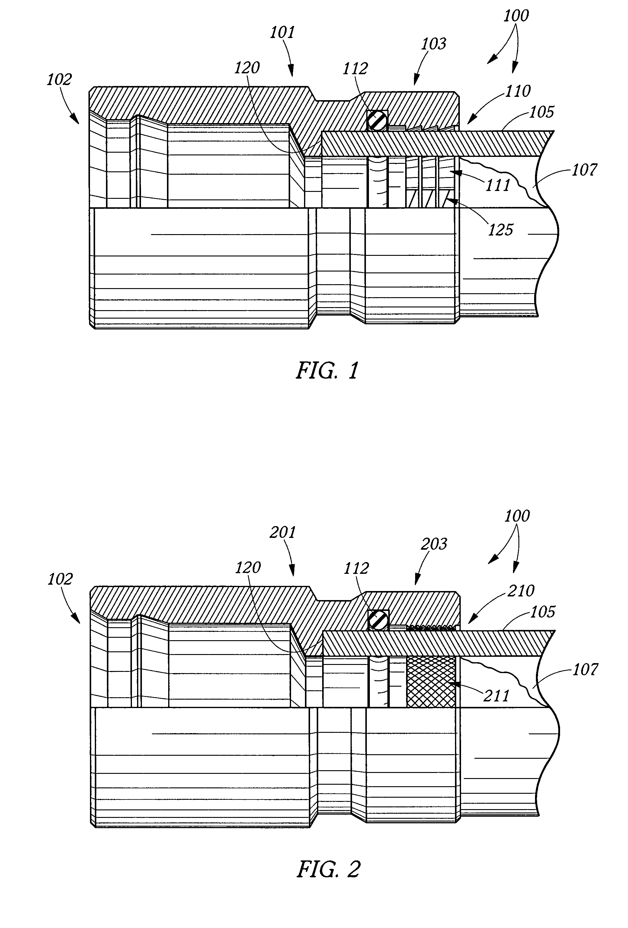 Crimped/swaged-on tubing terminations and methods
