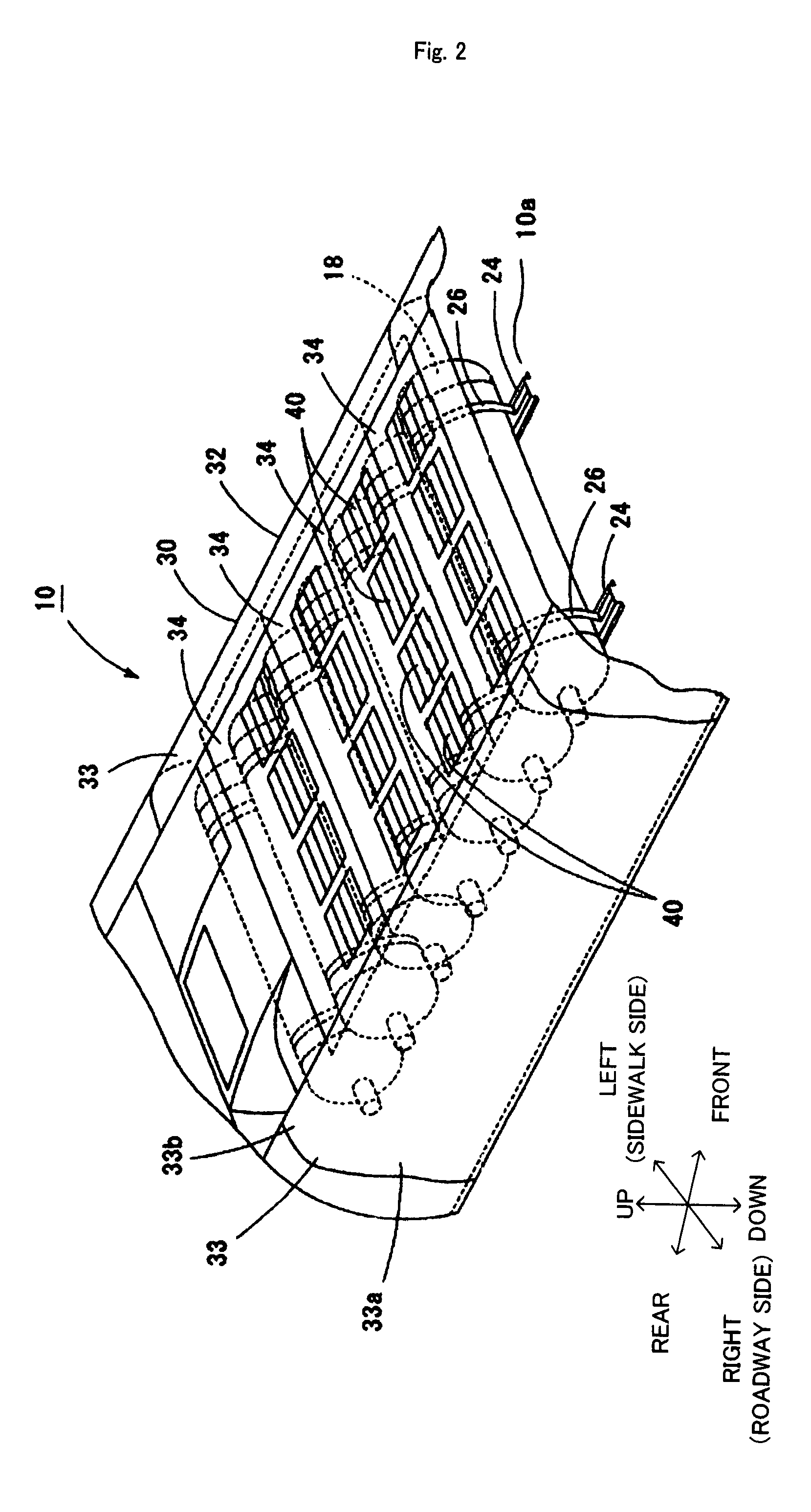 Gas fuel tank-equipped vehicle