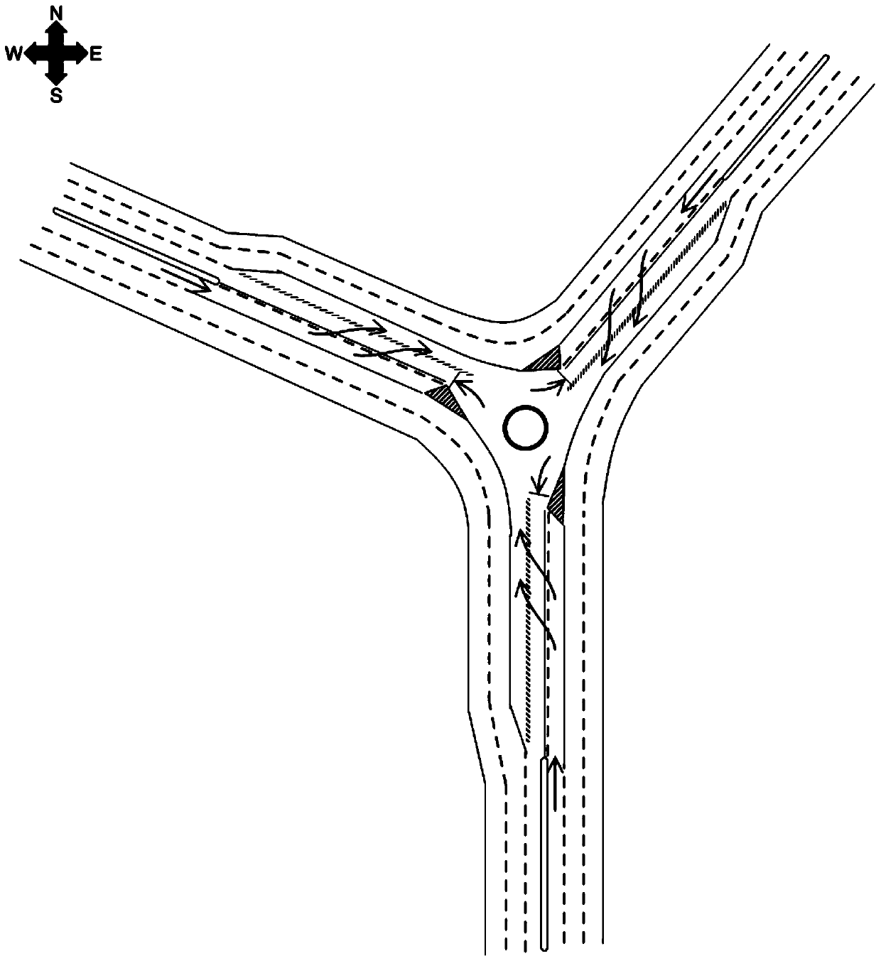 Intersection structure of an intersection and its left circular control method