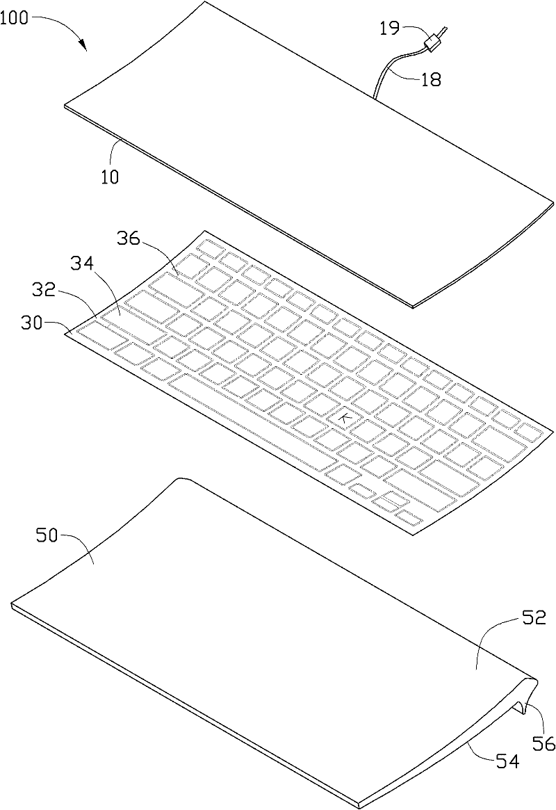 Touch transparent keyboard