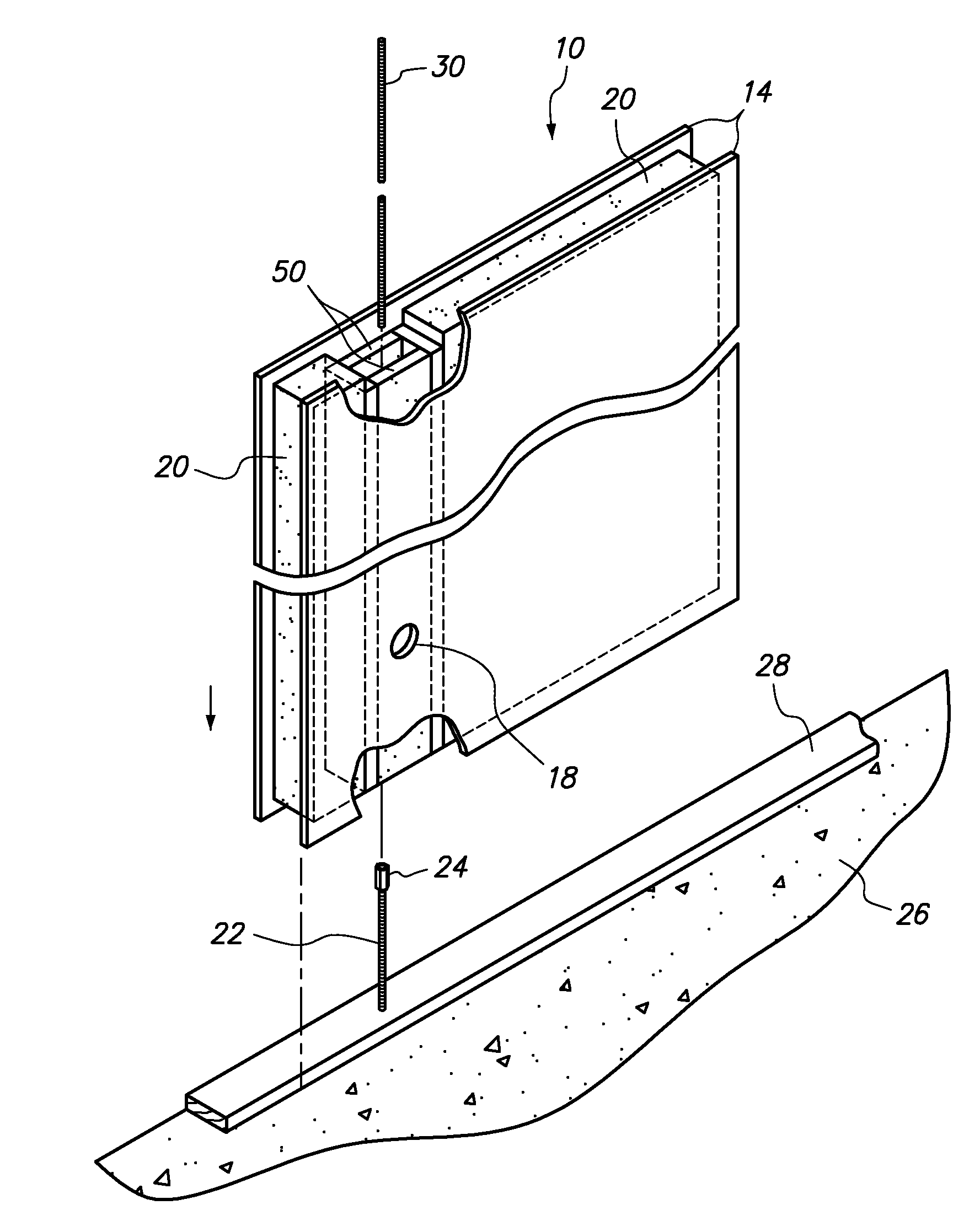 Structural insulated panel with hold down chase