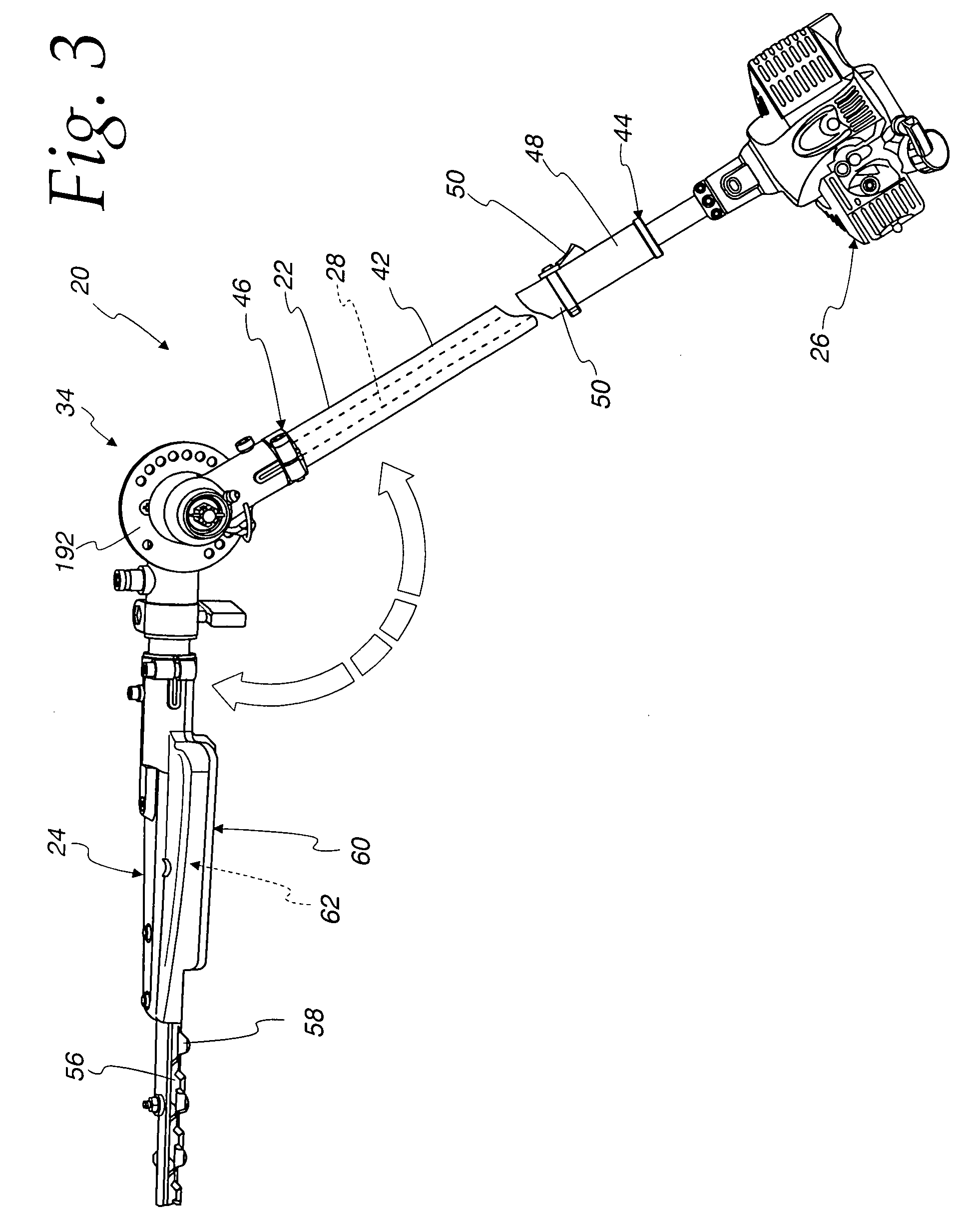 Reconfigurable portable powered tool and method of reconfiguring such a tool