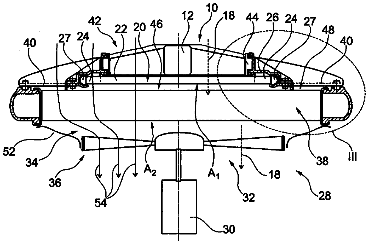 Cooling module of a vehicle air-conditioning system, and assembly for cooling a motor vehicle engine by means of a cooling module of this type