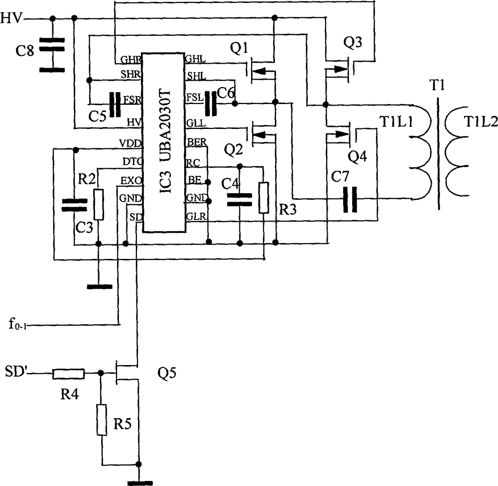 Solar power supply four-full-bridge injection-locking power synthesis low-voltage sodium lamp group