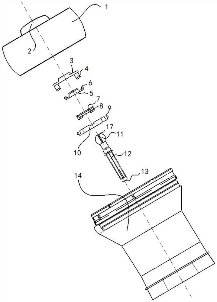 A kind of tuyere universal joint structure and vehicle with same