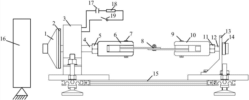High-speed impact test device for mechanically fastened joint and test method