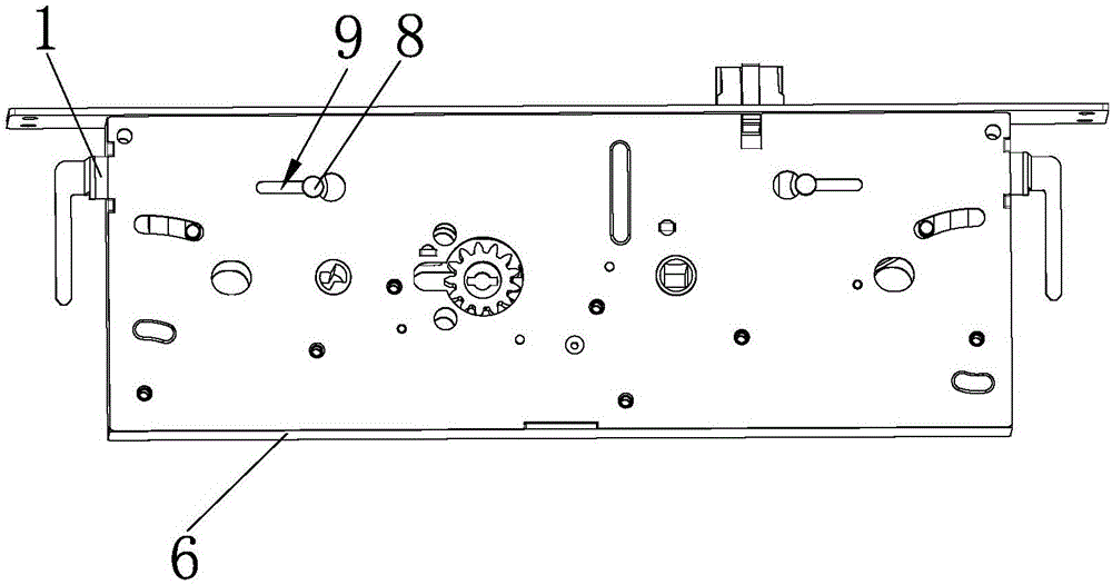 Linkage device of heaven and earth poles of automatic lock