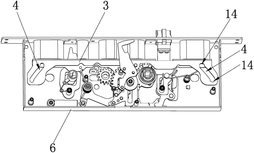 Linkage device of heaven and earth poles of automatic lock