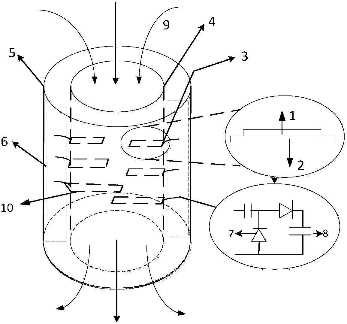 A Fluid Vibration Energy Harvesting Device Based on Piezoelectric Material