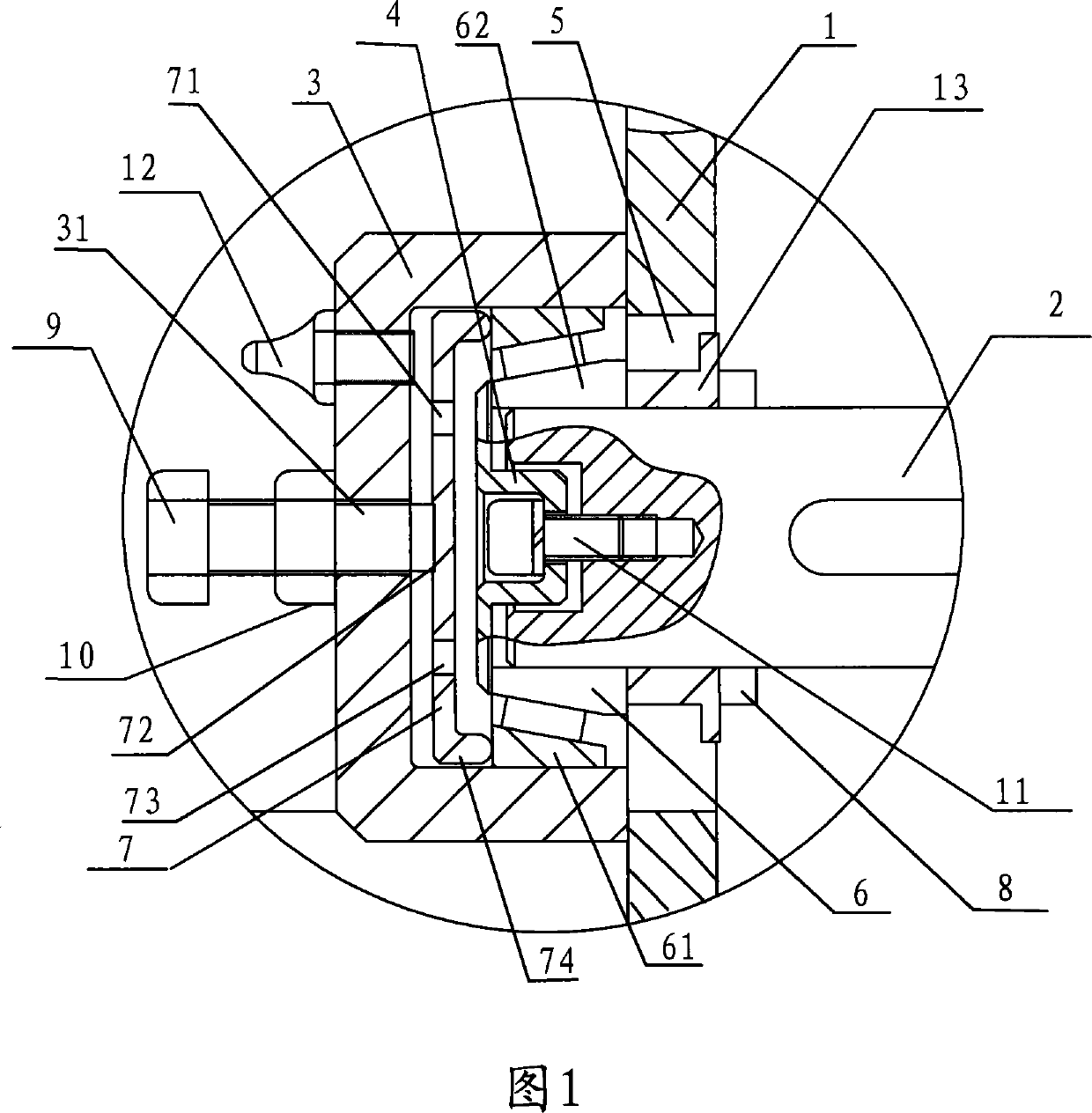 Cone roller bearing mounting structure