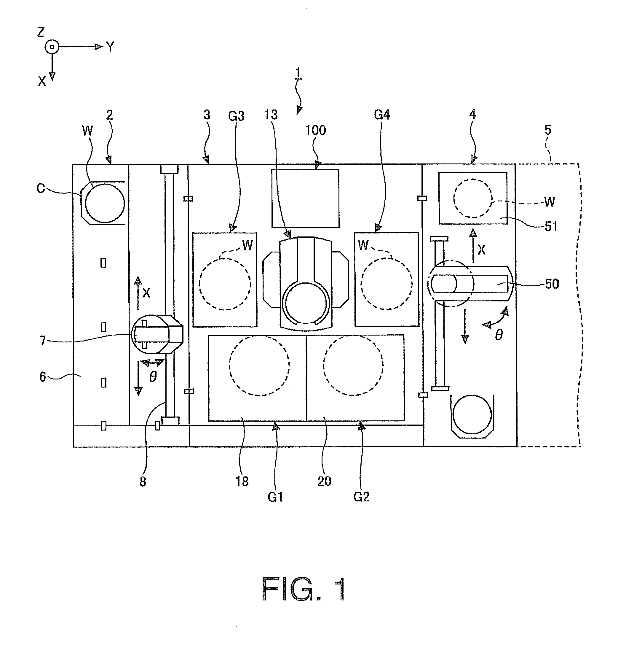 Resist coating and developing apparatus, resist coating and developing method, resist-film processing apparatus, and resist-film processing method