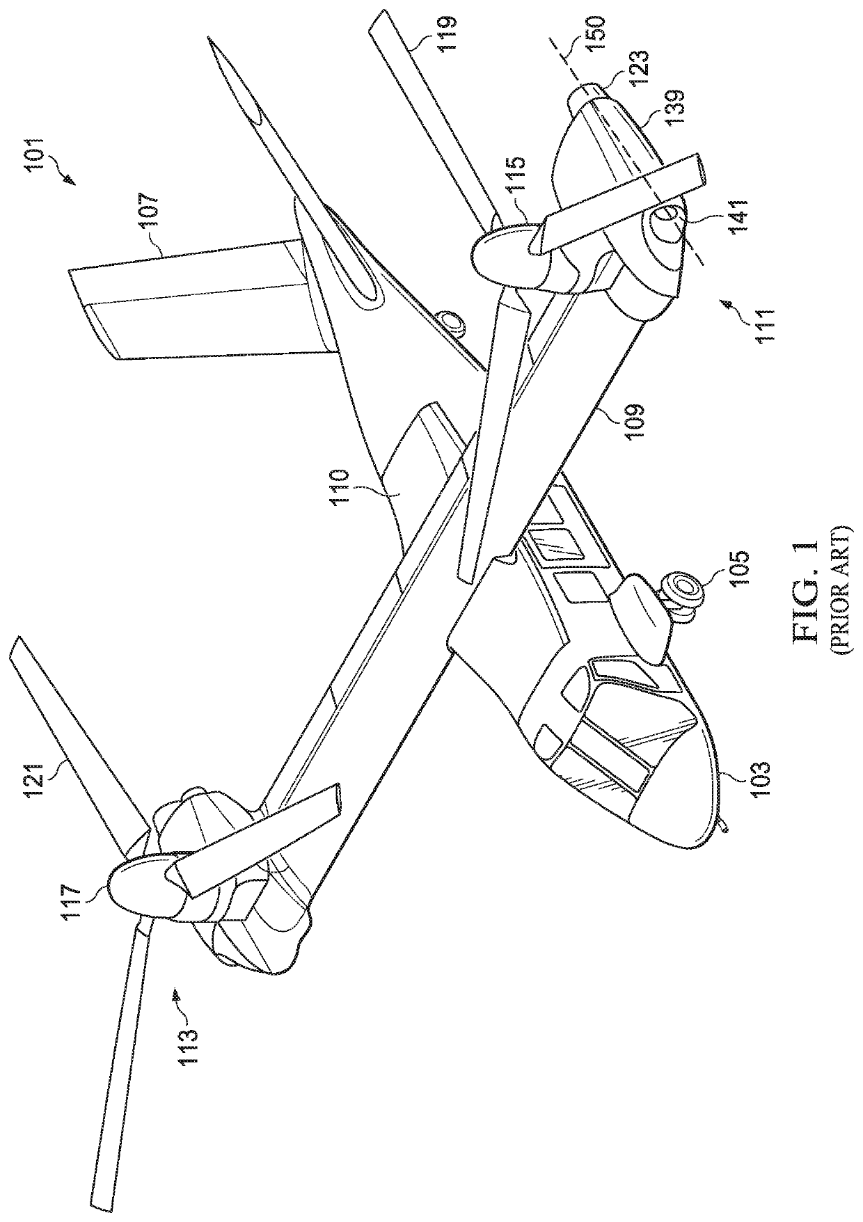 Engine and rotatable proprotor configurations for a tiltrotor aircraft