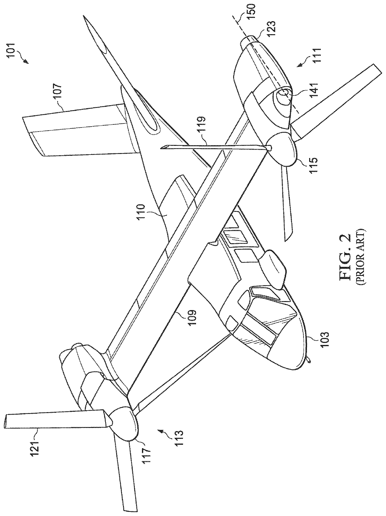 Engine and rotatable proprotor configurations for a tiltrotor aircraft