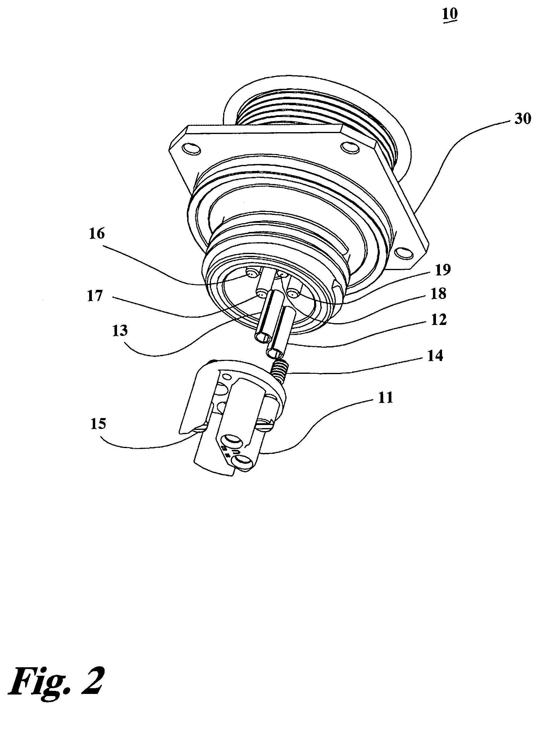 Expanded beam converter for MIL-PRF-83526/17 optical connector