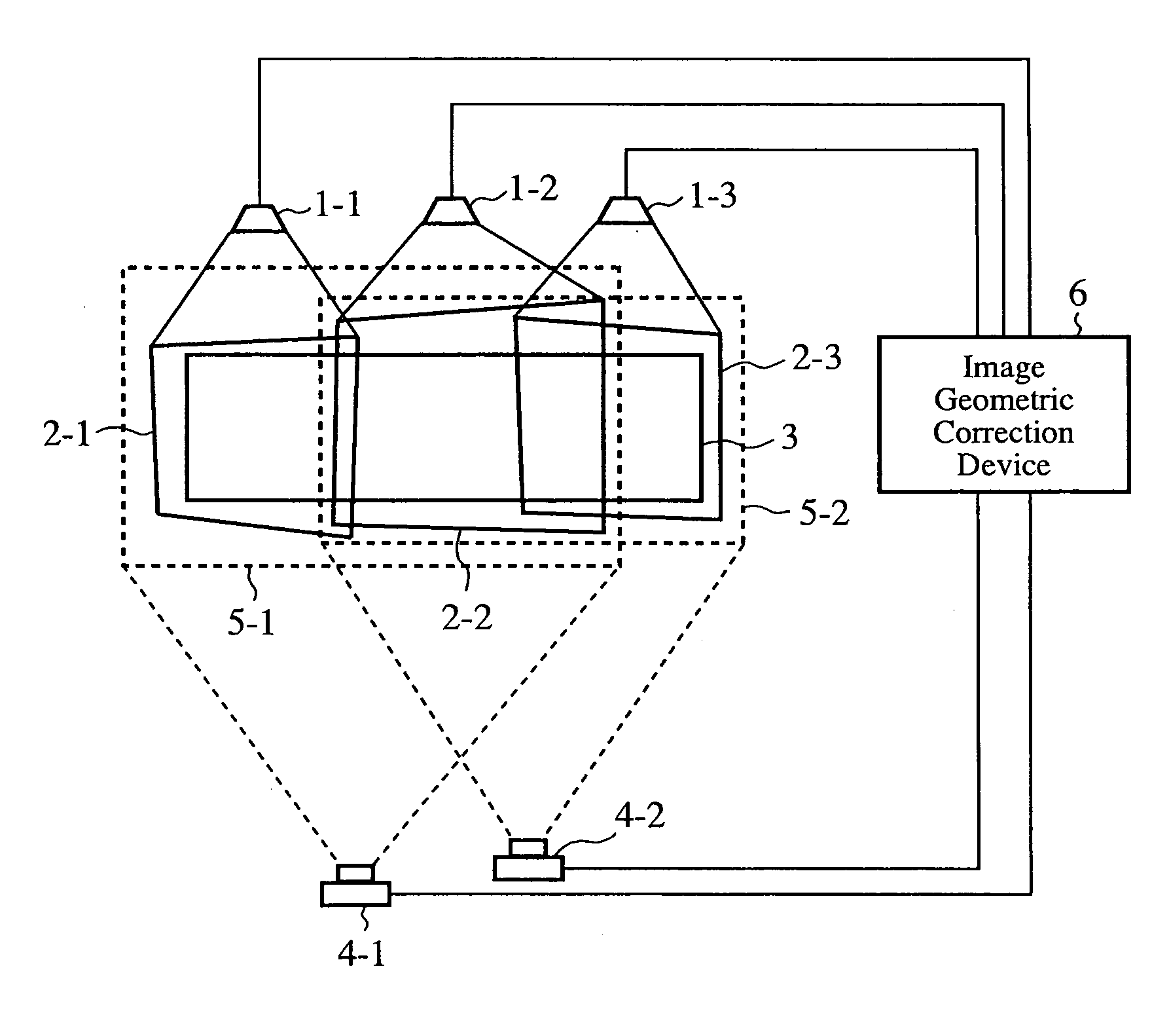 Image Projection System and Image Geometric Correction Device