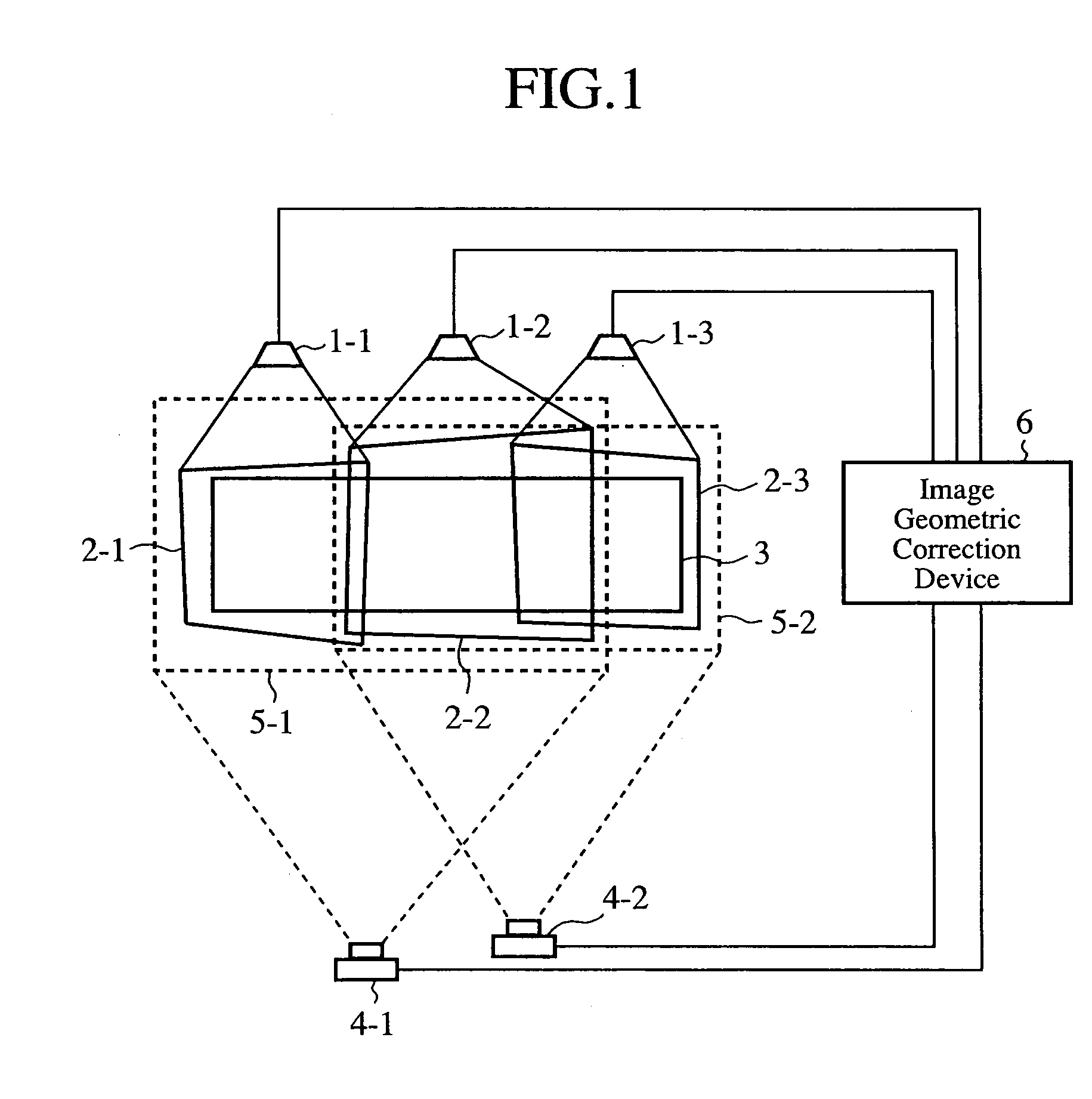 Image Projection System and Image Geometric Correction Device