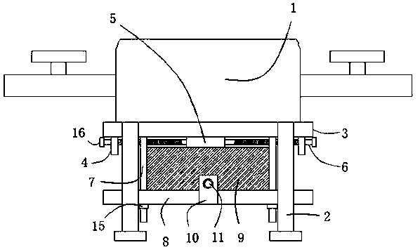 Medicine box fixing device used for plant protection unmanned aerial vehicle