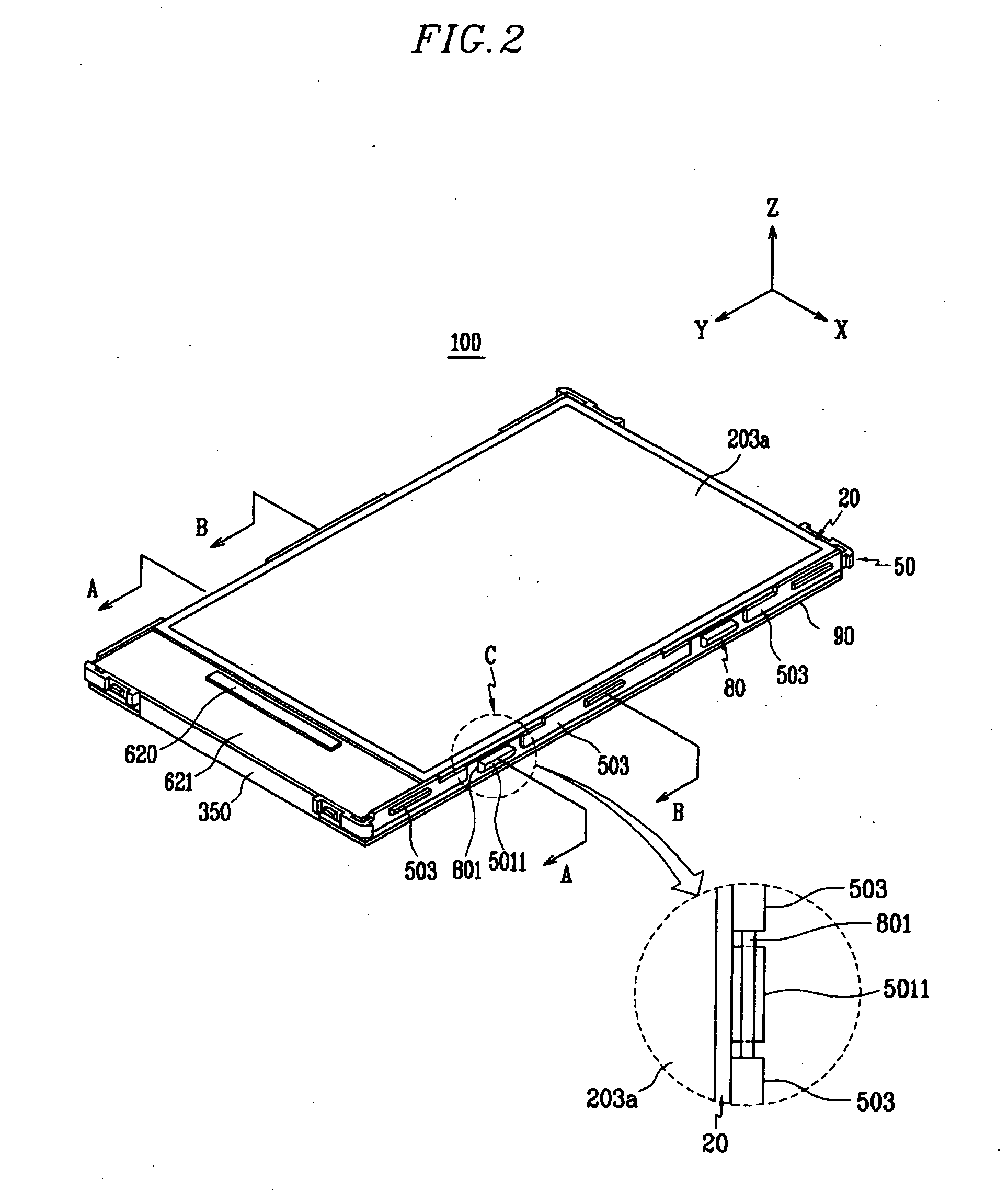 Display device having an enlarged display area
