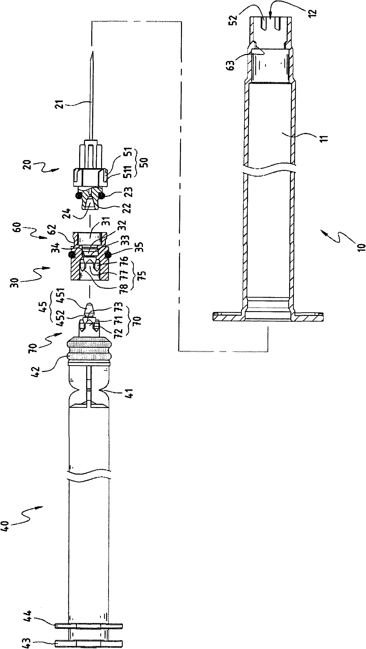 Retraction structure of safety syringe