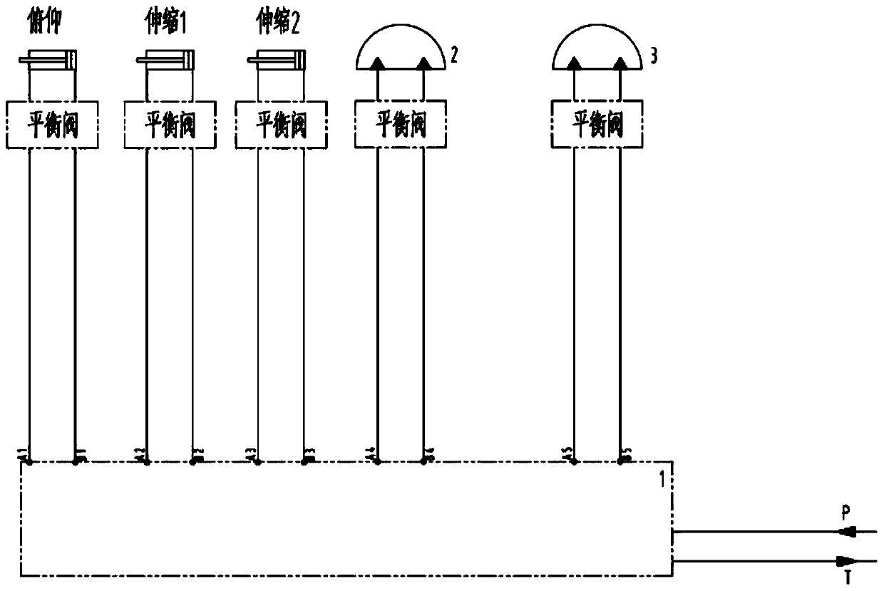 Hydraulic control system for spray head of concrete wet spraying machine